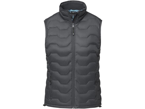 Chaleco aislante reciclado GRS con plumas RDS mujer Epidote Gris tormenta detalle 11