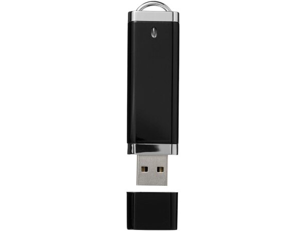 Memoria USB 4 GB Flat de plástico con diseño minimalista Negro intenso detalle 10