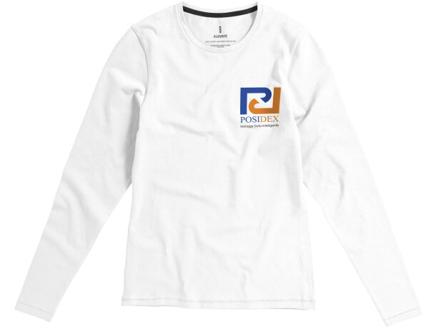 Camiseta de manga larga de mujer ponoka de Elevate 200 gr personalizada