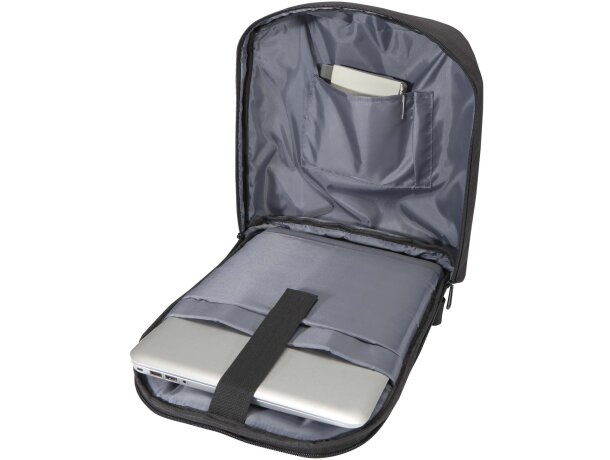 Mochila antirrobo Luma con compartimento acolchado para portátil Negro intenso detalle 5