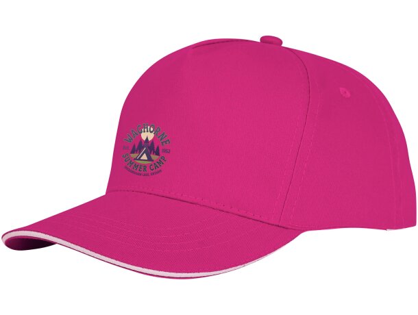 Gorra de 5 paneles con ribete. Personalizadas para tu estilo único Magenta detalle 1