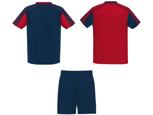 Conjunto deportivo unisex Juve Roly en poliéster transpirable Rojo/azul marino detalle 2