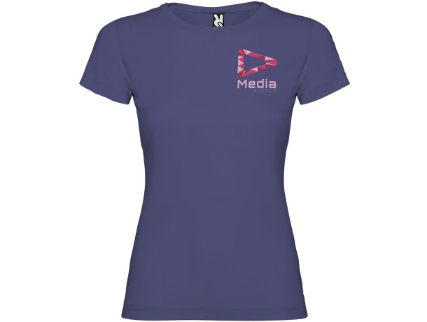Camiseta mujer manga corta Jamaica Roly 100% algodón entallada detalle 77