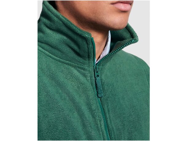 Chaleco forro polar unisex Bellagio Roly con cremallera y bolsillos Blanco detalle 4