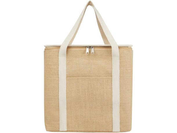 Bolsa tote de yute Juta con aislamiento térmico 19 litros Natural/blanco detalle 2