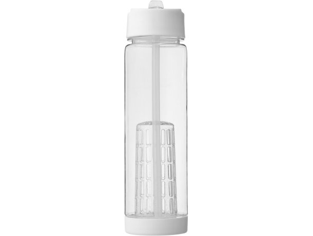 Botella con infusor de rosca para fruta 740 ml Transparente/blanco detalle 1