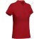 Polo mujer algodón orgánico Prince manga corta entallado Roly Rojo detalle 33