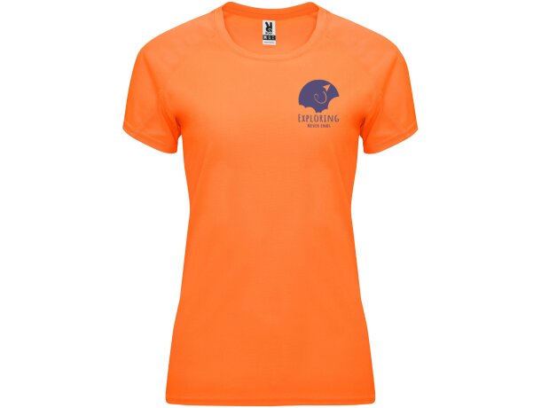 Camiseta deportiva manga corta mujer Bahrain Roly técnica detalle 45