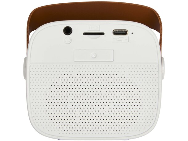 Altavoz inalámbrico bluetooth Diya de plástico reciclado Blanco detalle 9