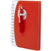 Libreta mini con boligrafo personalizada roja Libreta mini con boligrafo personalizada roja