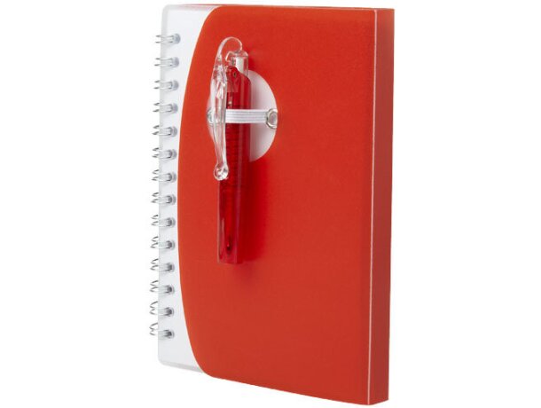 Libreta mini con boligrafo personalizada roja Libreta mini con boligrafo personalizada roja