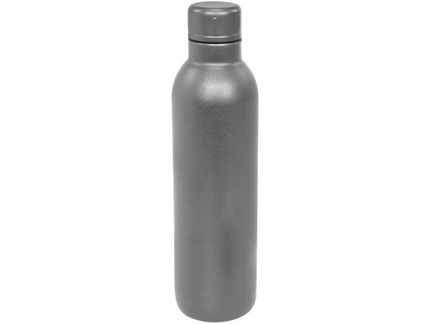 Botella termo con logo con tapa de rosca en acero inoxidable Thor Gris detalle 27