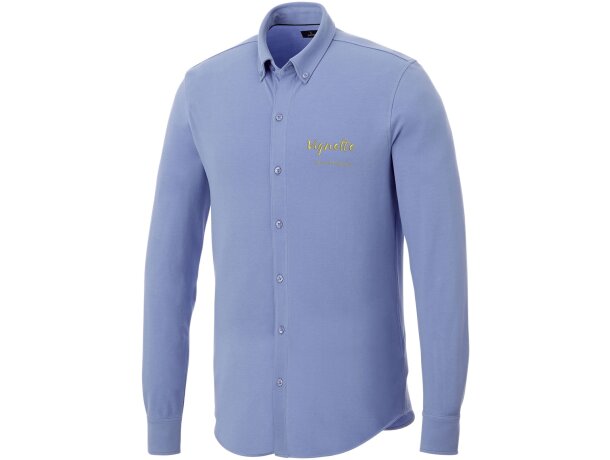 Camisa corporativa elastano 200 g/m2 Elevate Life Bigelow Azul claro detalle 6