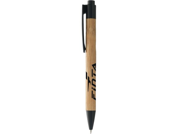Bolígrafo de madera de bambú con clip personalizado