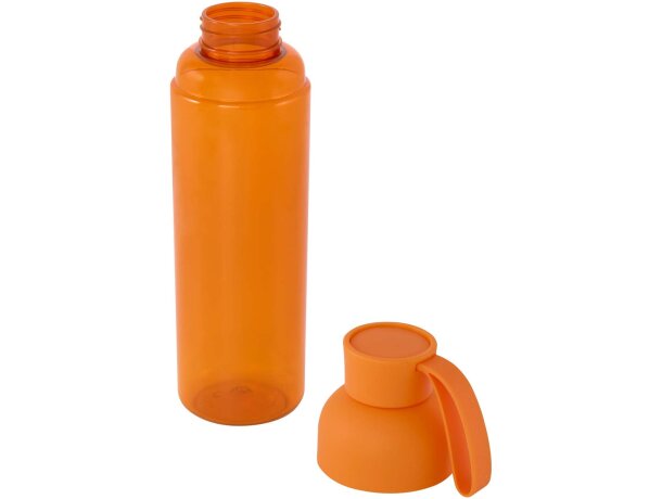 Botella agua RPET 600ml Illuminate con asa silicona Naranja detalle 30