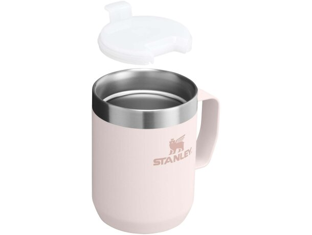 Taza acampada Stanley Everyday 236ml acero inoxidable reciclado Rosa claro detalle 13