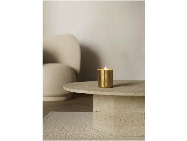 Vela perfumada Wellmark de cera de soja 100% natural Dorado detalle 8