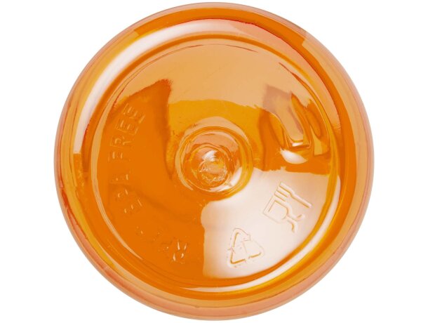 Bidón deportivo Bodhi 500ml de RPET con tapa de acero reciclado Naranja transparente detalle 22