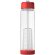 Botella deportiva y ligera con infusor de rosca para fruta 740 ml personalizada transparente/rojo