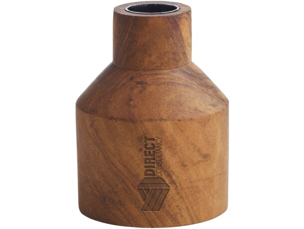 Portavelas artesanal en raíz de teca reciclada Originalhome Madera detalle 1