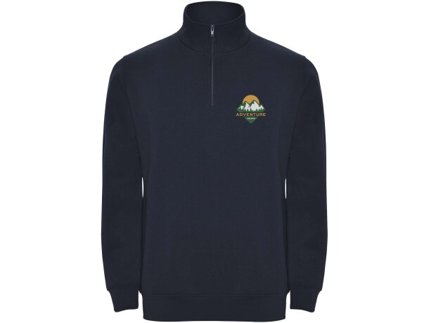 Sudadera con media cremallera Aneto de Roly Azul marino detalle 16