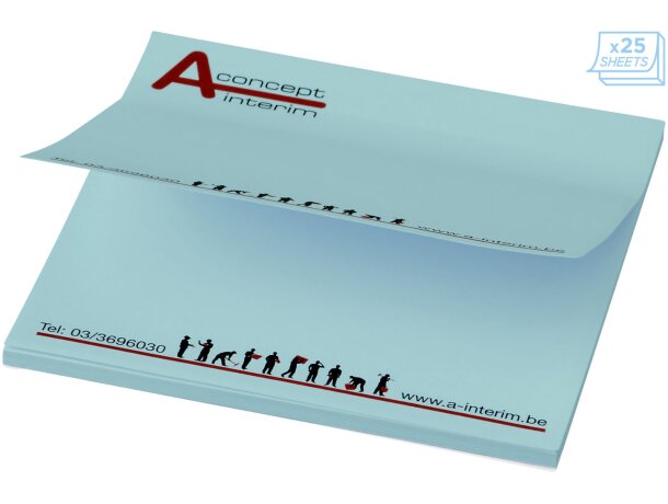 Notas adhesivas Sticky-Mate 75x75 con certificación FSC Azul claro detalle 5