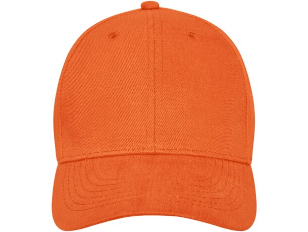 Gorra de 6 paneles Davis Naranja detalle 10