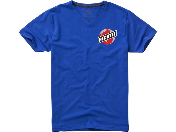 Camiseta manga corta algodón orgánico certificado GOTS hombre 200 g/m2 Azul detalle 17