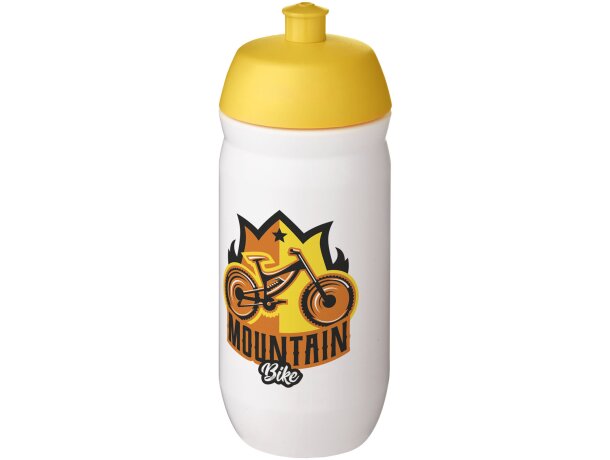 Bidón deportivo de 500 ml HydroFlex™ Amarillo/blanco detalle 5