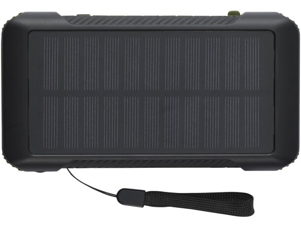 Batería externa solar y dinamo manual Soldy 10000mAh RCS Verde militar detalle 2
