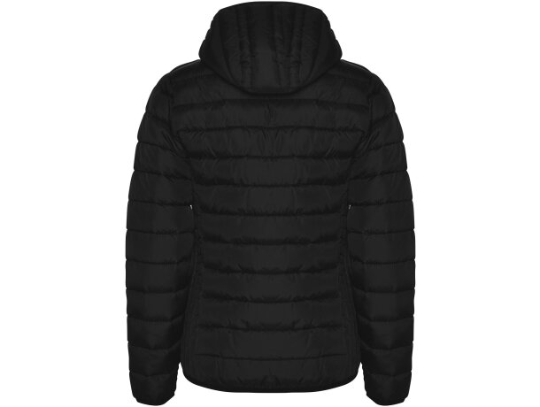 Chaqueta aislante Norway Roly con capucha para mujer Negro intenso detalle 6