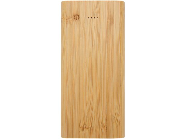 Batería externa bambú Tulda 10000 mAh certificación FSC Natural detalle 2