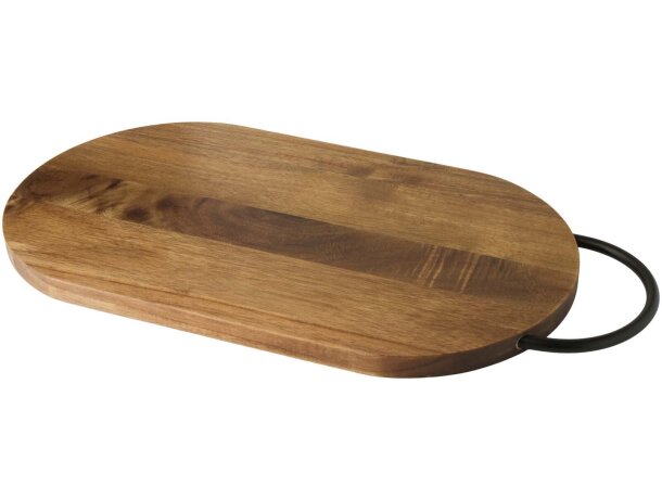 Tabla de cortar Julienne de madera de acacia con mango de hierro Madera detalle 2