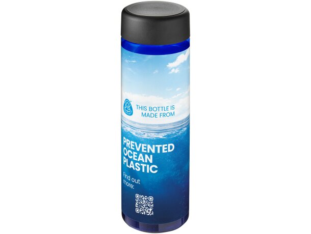 Bidón de agua Eco Vibe 850ml plástico reciclado oceánico Azul/negro intenso detalle 17