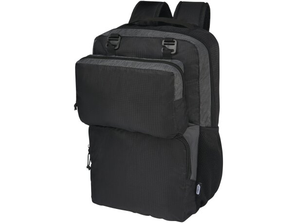 Mochila portátil 15 reciclada GRS bicolor Trailhead Negro intenso/gris detalle 6