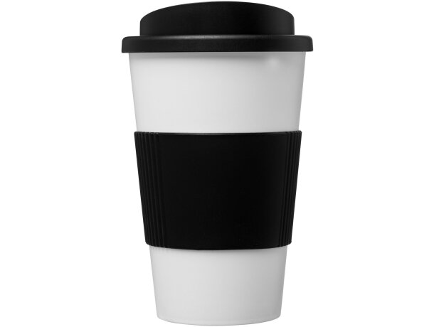 Vaso térmico 350ml con agarradera Americano Blanco/negro intenso detalle 30