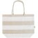 Bolsa tote de playa algodón reciclado certificado GRS Florida Natural/blanco detalle 20