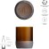 Set de vasos Originalhome de vidrio reciclado 160 ml marrón Marrón detalle 1