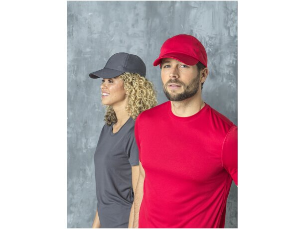 Gorra fit fresca de 6 paneles Gris tormenta detalle 20