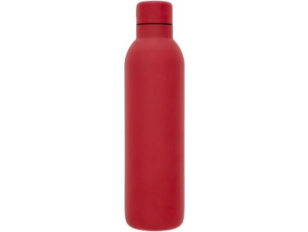 Botella termo con logo con tapa de rosca en acero inoxidable Thor Rojo detalle 38