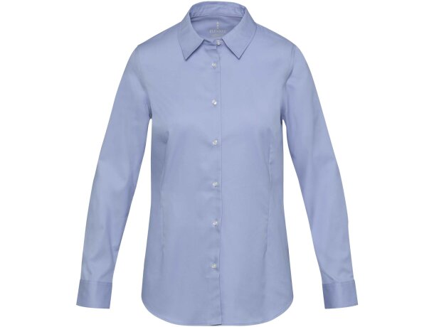 Camisa sarga mujer Citrine algodón BCI certificado 185 g/m² Azul claro detalle 10