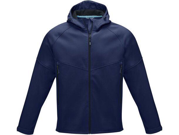 Chaqueta softshell reciclada hombre Coltan certificada GRS Azul marino detalle 6