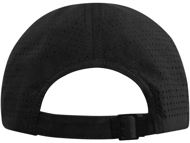 Gorra reciclada de 6 paneles Cool Fit GRS Mica Negro intenso detalle 19