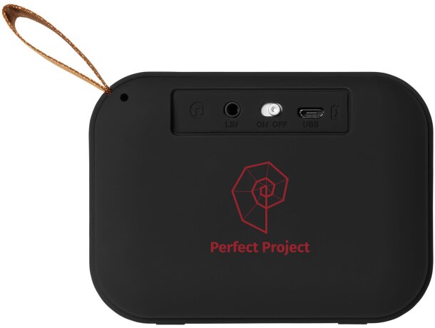 Altavoz Bluetooth Fashion con rejilla de tela tejida Rojo detalle 16