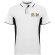 Polo deportivo unisex manga corta Roly Montmelo transpirable Blanco/negro intenso detalle 17