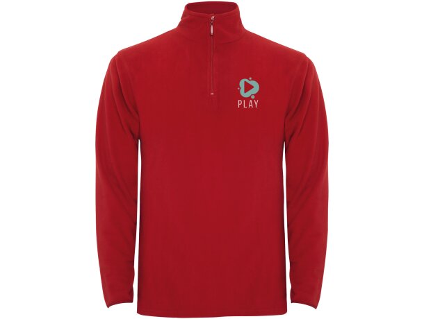 Chaqueta polar con media cremallera hombre Himalaya Roly Rojo detalle 13