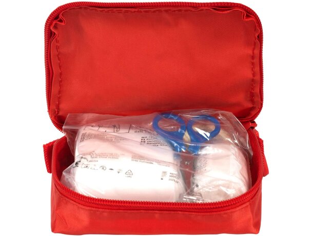 Kit primeros auxilios Basic 31 piezas con funda de nylon Rojo detalle 4