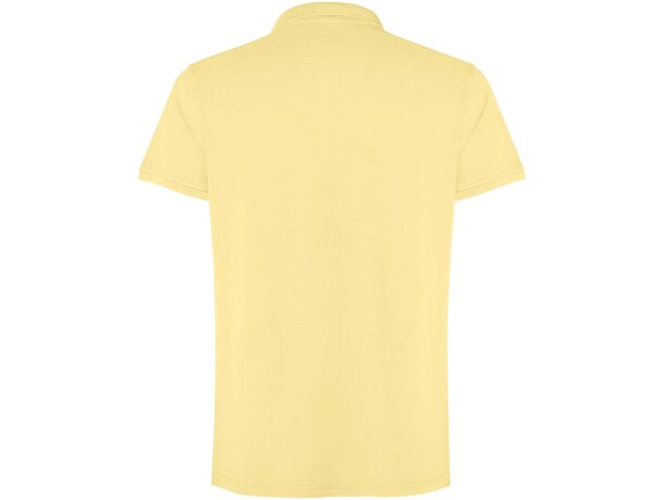 Polo manga corta unisex Cobain Roly acabado vintage Amarillo detalle 16