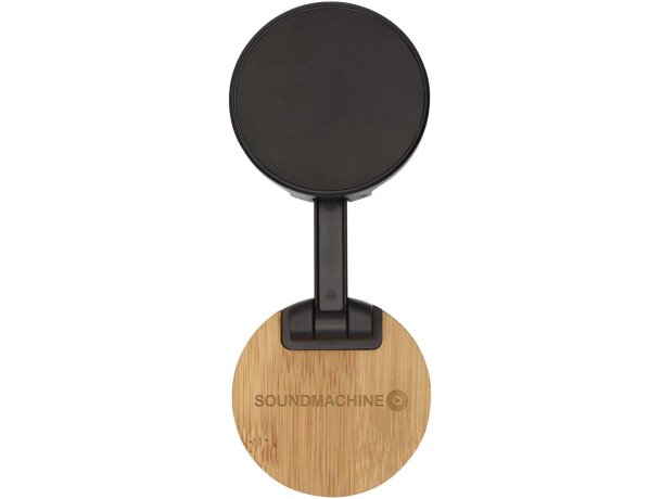 Soporte magnético plegable Alcor con bambú sostenible Negro intenso detalle 4