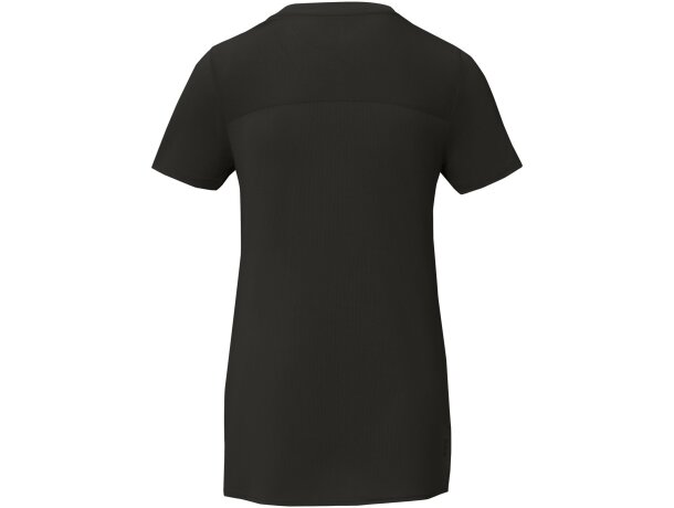 Camiseta Cool fit de manga corta para mujer en GRS reciclado Borax Negro intenso detalle 13